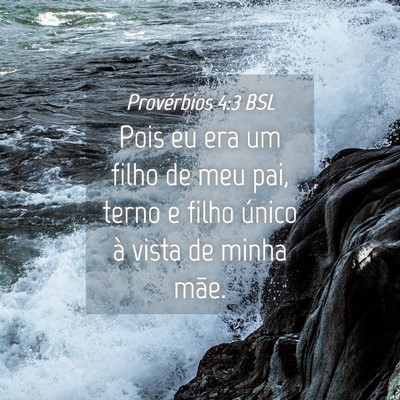 Picture 04 - Provérbios 4:3 BSL - Pois eu era um filho de meu pai, terno e filho - Bible Verse Picture