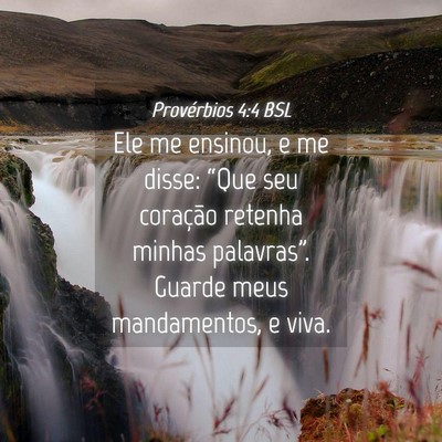 Picture 04 - Provérbios 4:4 BSL - Ele me ensinou, e me disse: “Que seu coração - Bible Verse Picture