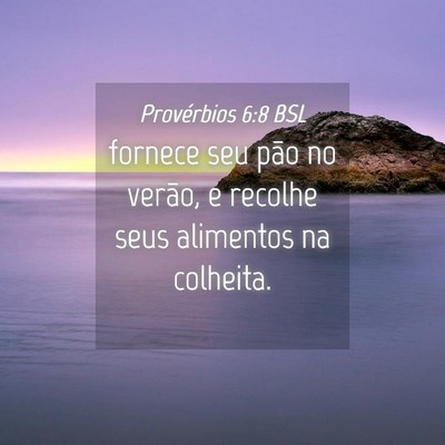 Picture 04 - Provérbios 6:8 BSL - fornece seu pão no verão, e recolhe seus - Bible Verse Picture