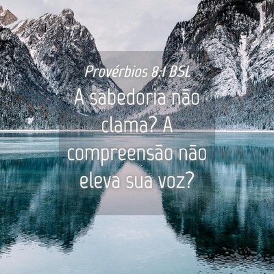 Picture 04 - Provérbios 8:1 BSL - A sabedoria não clama? A compreensão não eleva - Bible Verse Picture