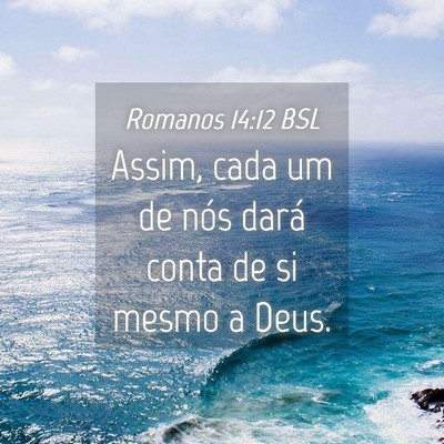 Picture 04 - Romanos 14:12 BSL - Assim, cada um de nós dará conta de si mesmo a - Bible Verse Picture