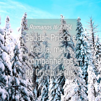 Picture 04 - Romanos 16:3 BSL - Saudar Prisca e Aquila, meus companheiros de - Bible Verse Picture