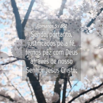 Picture 04 - Romanos 5:1 BSL - Sendo, portanto, justificados pela fé, temos paz - Bible Verse Picture