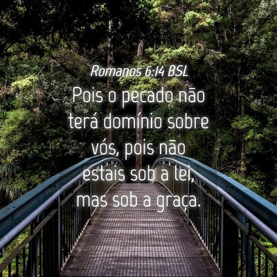 Picture 04 - Romanos 6:14 BSL - Pois o pecado não terá domínio sobre vós, - Bible Verse Picture