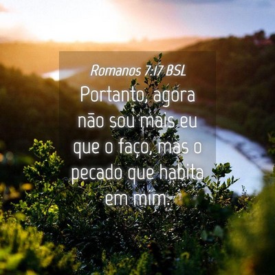 Picture 04 - Romanos 7:17 BSL - Portanto, agora não sou mais eu que o faço, mas - Bible Verse Picture