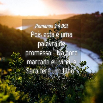 Picture 04 - Romanos 9:9 BSL - Pois esta é uma palavra de promessa: “Na hora - Bible Verse Picture