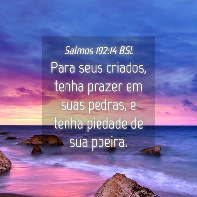 Picture 04 - Salmos 102:14 BSL - Para seus criados, tenha prazer em suas pedras, e - Bible Verse Picture