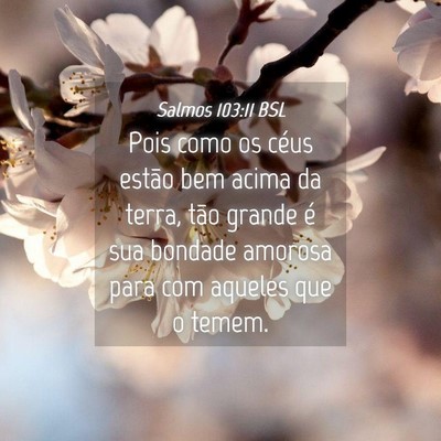 Picture 04 - Salmos 103:11 BSL - Pois como os céus estão bem acima da terra, - Bible Verse Picture