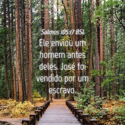 Picture 04 - Salmos 105:17 BSL - Ele enviou um homem antes deles. José foi - Bible Verse Picture