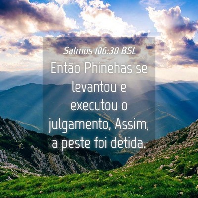 Picture 04 - Salmos 106:30 BSL - Então Phinehas se levantou e executou o - Bible Verse Picture