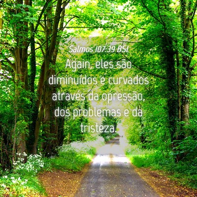 Picture 04 - Salmos 107:39 BSL - Again, eles são diminuídos e curvados através - Bible Verse Picture