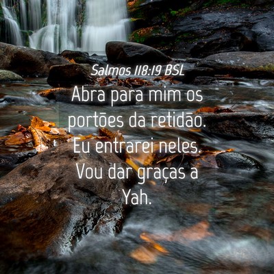 Picture 04 - Salmos 118:19 BSL - Abra para mim os portões da retidão. Eu - Bible Verse Picture