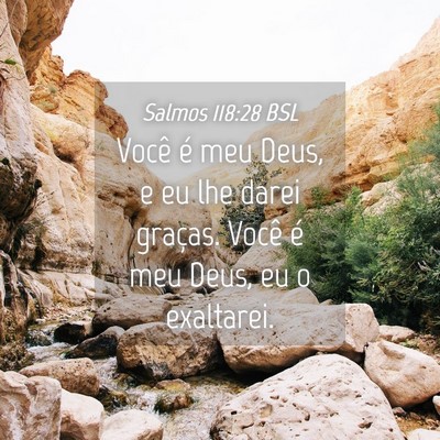 Picture 04 - Salmos 118:28 BSL - Você é meu Deus, e eu lhe darei graças. Você - Bible Verse Picture