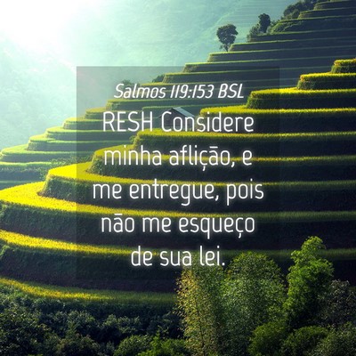 Picture 04 - Salmos 119:153 BSL - RESH Considere minha aflição, e me entregue, - Bible Verse Picture