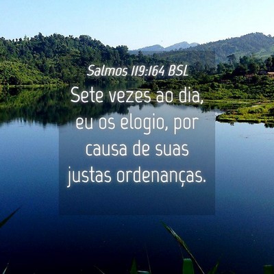 Picture 04 - Salmos 119:164 BSL - Sete vezes ao dia, eu os elogio, por causa de - Bible Verse Picture