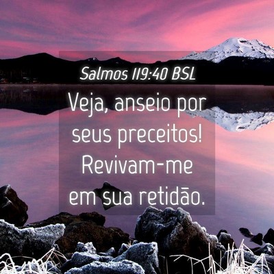 Picture 04 - Salmos 119:40 BSL - Veja, anseio por seus preceitos! Revivam-me em - Bible Verse Picture