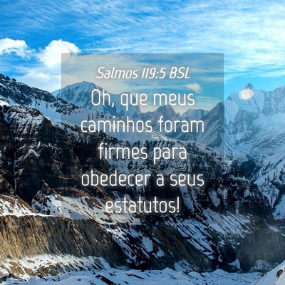 Picture 04 - Salmos 119:5 BSL - Oh, que meus caminhos foram firmes para obedecer - Bible Verse Picture