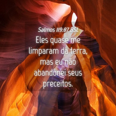 Picture 04 - Salmos 119:87 BSL - Eles quase me limparam da terra, mas eu não - Bible Verse Picture