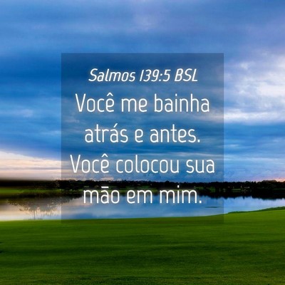 Picture 04 - Salmos 139:5 BSL - Você me bainha atrás e antes. Você colocou sua - Bible Verse Picture