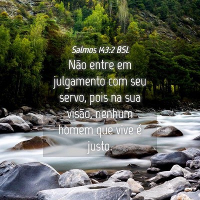 Picture 04 - Salmos 143:2 BSL - Não entre em julgamento com seu servo, pois na - Bible Verse Picture