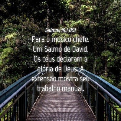 Picture 04 - Salmos 19:1 BSL - Para o músico chefe. Um Salmo de David. Os céus - Bible Verse Picture
