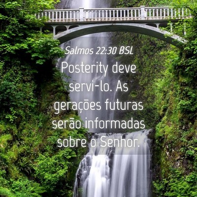 Picture 04 - Salmos 22:30 BSL - Posterity deve servi-lo. As gerações futuras - Bible Verse Picture