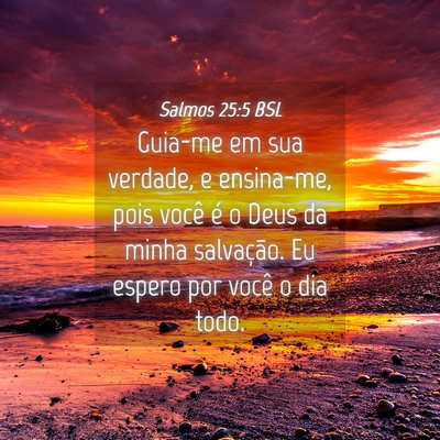 Picture 04 - Salmos 25:5 BSL - Guia-me em sua verdade, e ensina-me, pois você - Bible Verse Picture