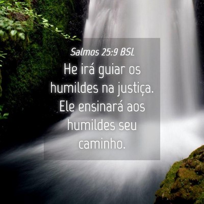 Picture 04 - Salmos 25:9 BSL - He irá guiar os humildes na justiça. Ele - Bible Verse Picture
