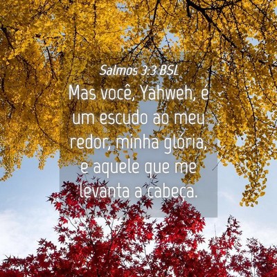 Picture 04 - Salmos 3:3 BSL - Mas você, Yahweh, é um escudo ao meu redor, - Bible Verse Picture