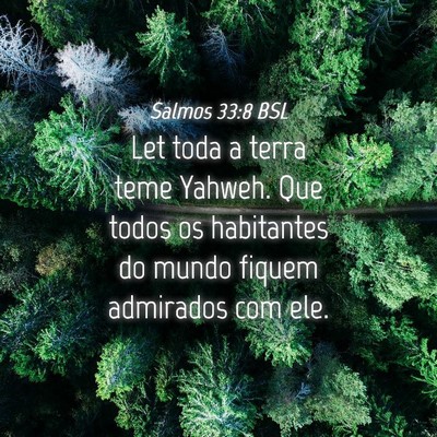 Picture 04 - Salmos 33:8 BSL - Let toda a terra teme Yahweh. Que todos os - Bible Verse Picture