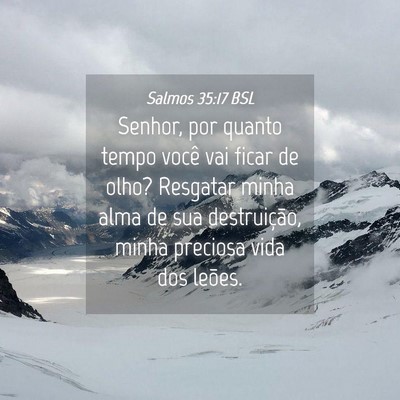 Picture 04 - Salmos 35:17 BSL - Senhor, por quanto tempo você vai ficar de olho? - Bible Verse Picture