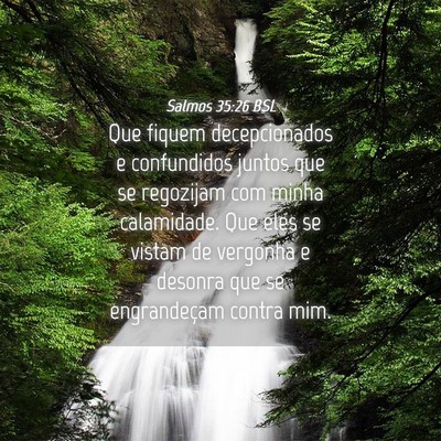 Picture 04 - Salmos 35:26 BSL - Que fiquem decepcionados e confundidos juntos que - Bible Verse Picture