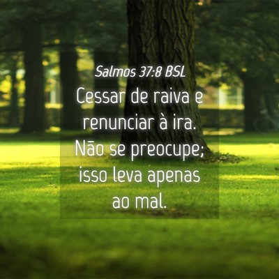 Picture 04 - Salmos 37:8 BSL - Cessar de raiva e renunciar à ira. Não se - Bible Verse Picture