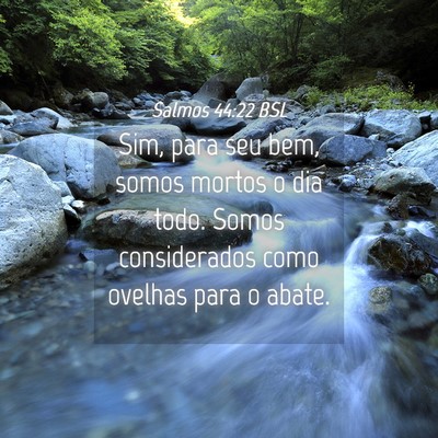 Picture 04 - Salmos 44:22 BSL - Sim, para seu bem, somos mortos o dia todo. Somos - Bible Verse Picture