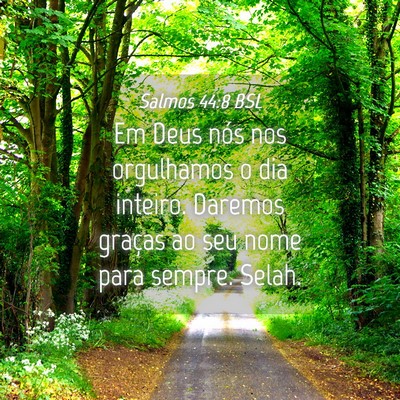 Picture 04 - Salmos 44:8 BSL - Em Deus nós nos orgulhamos o dia inteiro. - Bible Verse Picture