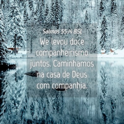 Picture 04 - Salmos 55:14 BSL - We levou doce companheirismo juntos. Caminhamos - Bible Verse Picture