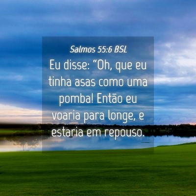 Picture 04 - Salmos 55:6 BSL - Eu disse: “Oh, que eu tinha asas como uma - Bible Verse Picture