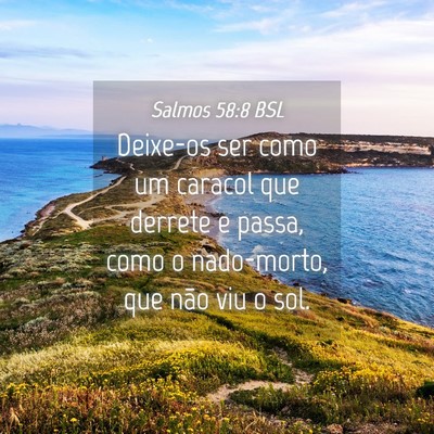 Picture 04 - Salmos 58:8 BSL - Deixe-os ser como um caracol que derrete e passa, - Bible Verse Picture