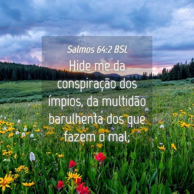 Picture 04 - Salmos 64:2 BSL - Hide me da conspiração dos ímpios, da - Bible Verse Picture