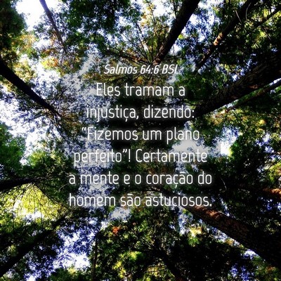 Picture 04 - Salmos 64:6 BSL - Eles tramam a injustiça, dizendo: “Fizemos um - Bible Verse Picture