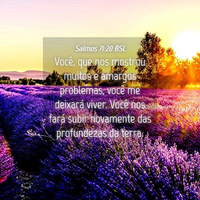 Picture 04 - Salmos 71:20 BSL - Você, que nos mostrou muitos e amargos - Bible Verse Picture