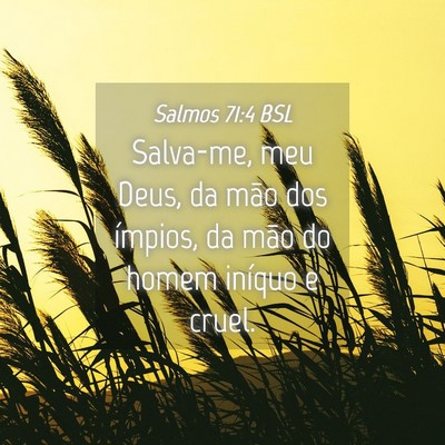Picture 04 - Salmos 71:4 BSL - Salva-me, meu Deus, da mão dos ímpios, da mão - Bible Verse Picture