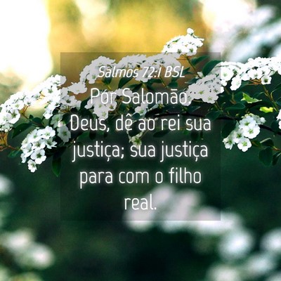 Picture 04 - Salmos 72:1 BSL - Por Salomão. Deus, dê ao rei sua justiça; sua - Bible Verse Picture