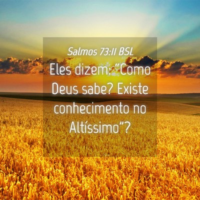 Picture 04 - Salmos 73:11 BSL - Eles dizem: “Como Deus sabe? Existe - Bible Verse Picture