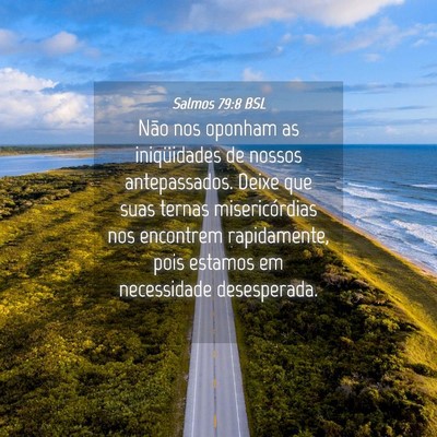 Picture 04 - Salmos 79:8 BSL - Não nos oponham as iniqüidades de nossos - Bible Verse Picture