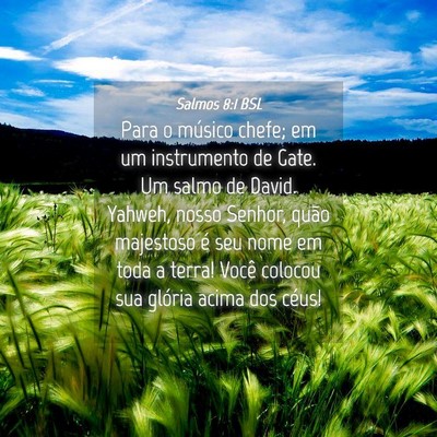Picture 04 - Salmos 8:1 BSL - Para o músico chefe; em um instrumento de Gate. - Bible Verse Picture