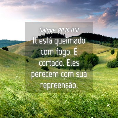 Picture 04 - Salmos 80:16 BSL - It está queimado com fogo. É cortado. Eles - Bible Verse Picture