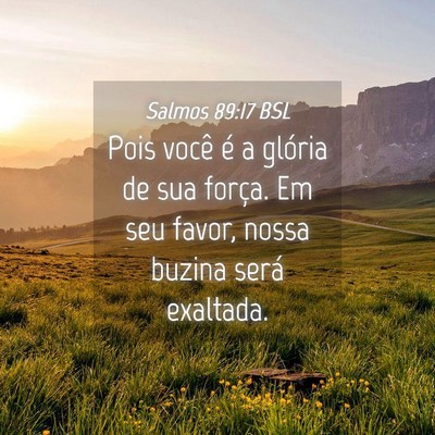 Picture 04 - Salmos 89:17 BSL - Pois você é a glória de sua força. Em seu - Bible Verse Picture