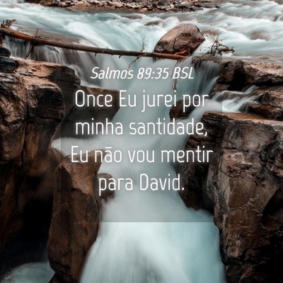 Picture 04 - Salmos 89:35 BSL - Once Eu jurei por minha santidade, Eu não vou - Bible Verse Picture