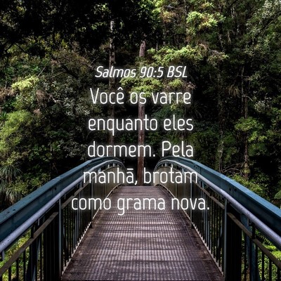 Picture 04 - Salmos 90:5 BSL - Você os varre enquanto eles dormem. Pela manhã, - Bible Verse Picture